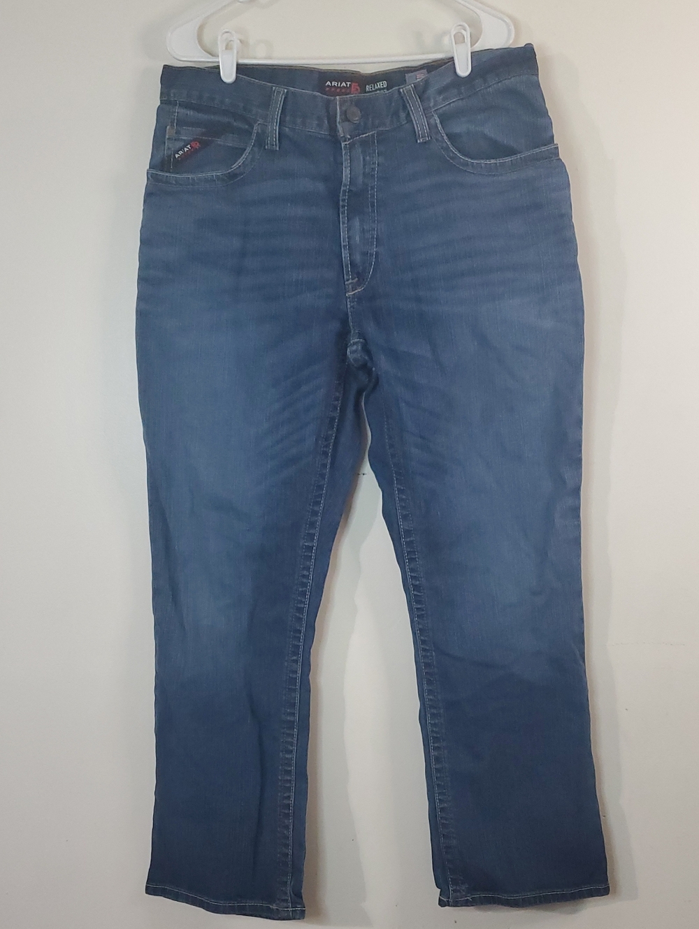 Ariat Men's FR M4 Blue Relaxed Boot Jeans Size 36×32 Work Wear Western